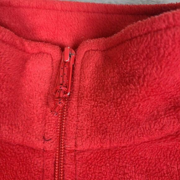 Columbia Jacket Large Dark Blue and‎ Red Full Zip Fleece Zip Pockets - Picture 4 of 7